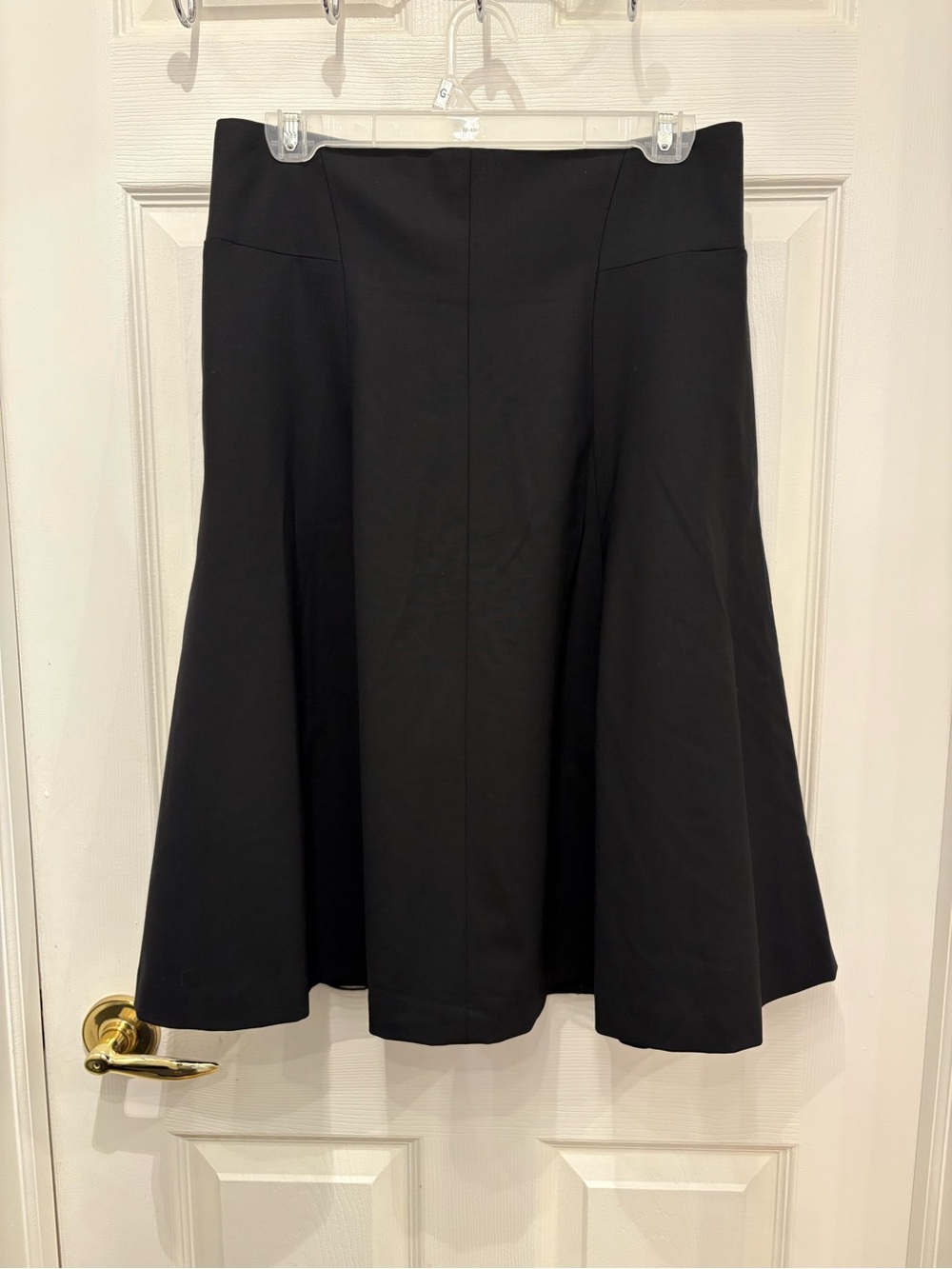 THEORY Black A-Line Midi Skirt Size 8